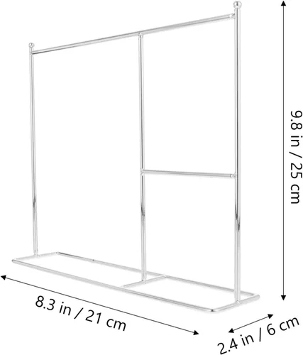 Miniatura 3 de Zerodeko Perchero de ropa para muñecas en miniatura, soporte para ropa de casa de muñecas, muebles compactos para organizar ropa de juguetes