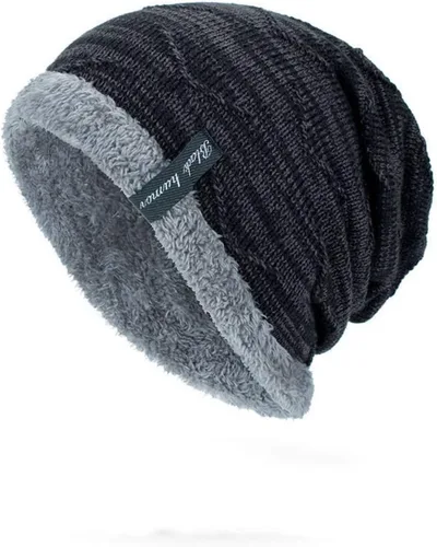 LLmoway Gorro de invierno cálido y elástico para hombre y mujer, con forro polar