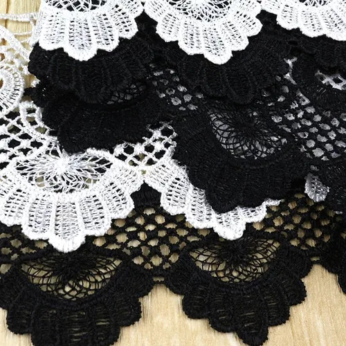 Miniatura 4 de Accesorios de ropa bordados de poliéster bordado ligero falda de encaje / escote/mangas DIY tela decorativa arte, embalaje de regalo, diseño