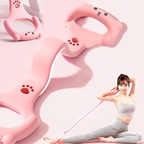 Figura 8 bandas de resistencia de fitness con asas de 20 libras, banda de ejercicio para brazos, hombros, espalda, piernas, estiramiento, pilates,