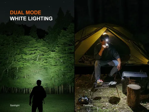 Miniatura 6 de Fenix HM55R linterna frontal recargable, foco de 1200 lúmenes y luz roja, ligera, larga duración, carga USB, impermeable para acampar, hacer Nebular