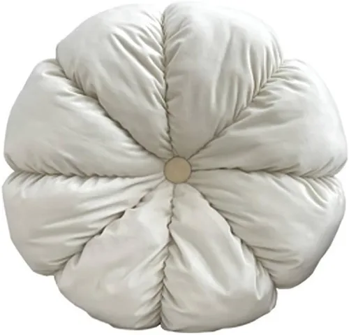 Miniatura 20 de MOJUN Almohada de terciopelo redonda, plisada, rellena, almohada decorativa para el hogar para sofá, silla, cama, automóvil, suelo