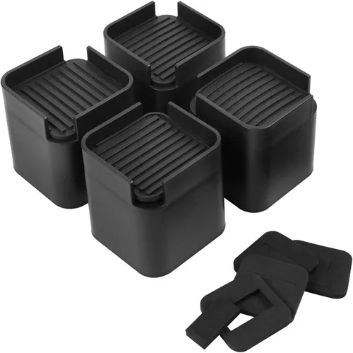 Miniatura 11 de BTSD-home Elevadores de cama de 4 pulgadas, resistentes, ajustables, de gran tamaño, elevadores de cama y muebles para dormitorio, sofá, cama, 4