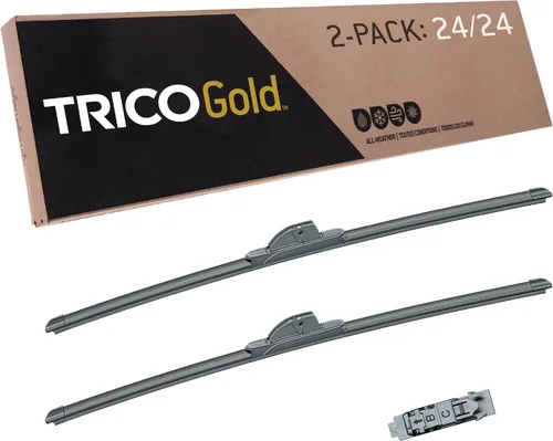 Miniatura 26 de TRICO Gold 21" + 19" Juego de 2 limpiaparabrisas de repuesto automotriz de primera calidad, limpiaparabrisas de haz para lado del pasajero