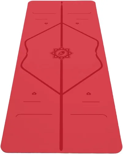 Liforme Tapete Especial para Yoga – Incluye Bolsa de Yoga Gratis - Sistema de Alineación Patentado, Agarre al Estilo Guerrero, Antideslizante, Rojo