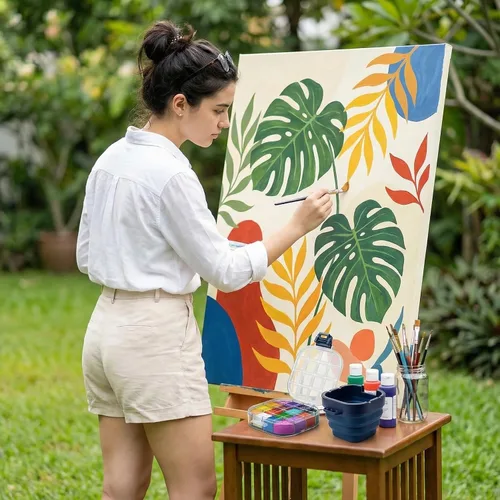 Miniatura 7 de DUGATO Caja de paleta hermética de acuarela (16 pozos) con tapa y lavabo plegable para pinceles, ahorrador de pintura portátil para acrílico, Azul