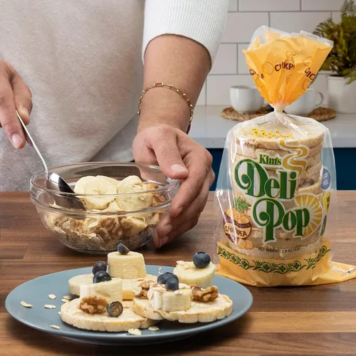 Miniatura 3 de Deli Pop Grain Cakes 12 bolsas Sabor garbanzo 15 pasteles por bolsa Multigrano, vegano natural Snack coreano sin azúcar Bajo en calorías