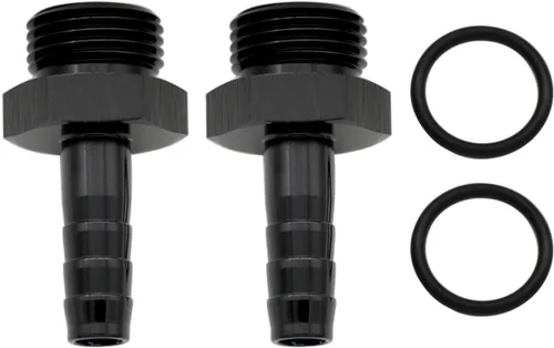 Miniatura 18 de Aluminio -4 AN ORB macho a 1/4 "(6.35mm) Barb Push On Manguera Adaptador Negro