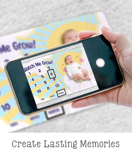 Miniatura 4 de LOGOVISION Manta Watch Me Grow Baby Milestone, 36 x 58 pulgadas, unisex, para bebé niño y niña