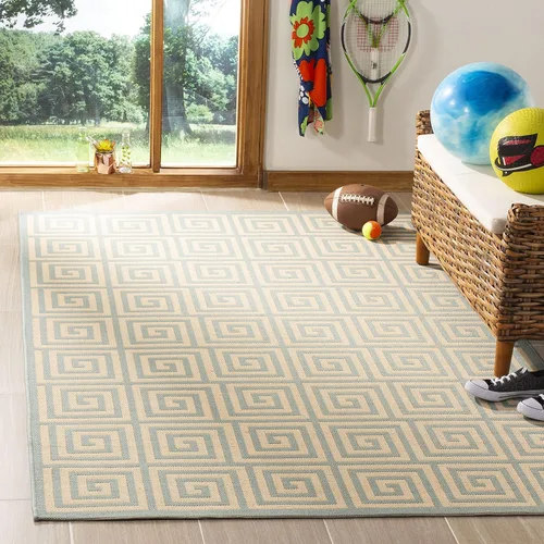 Miniatura 18 de SAFAVIEH Linden Collection - Alfombra lavable para exteriores, alfombra de pasillo de 2.2 x 8 pies, color rojo y crema, no desprende pelusa y fácil