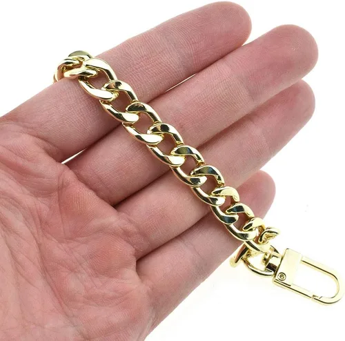Miniatura 28 de HAHIYO Correa metálica de cadena para bolso de 43.3' de oro para bolso cruzado, bandolera y bolso de mano, cómoda y plana de 0.4' de ancho, extra