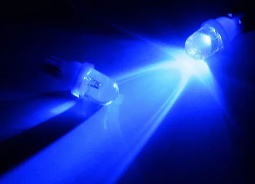 Miniatura 2 de iJDMTOY 10 bombillas de repuesto ultra azules de un solo emisor 1 LED 168 175 194 2825 W5W T10 compatibles con luces interiores de automóvil, luces