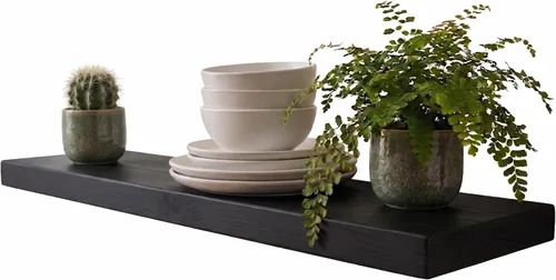 Miniatura 24 de joelsantiques Estantes flotantes de madera de 24 pulgadas para pared, 24 x 10 x 2 pulgadas, madera natural maciza de alta gama, soporte resistente