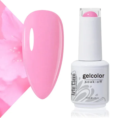 Miniatura 7 de Arte Clavo Esmalte de uñas de gel rosa lechosa de 0.5 fl oz, con luz LED, UV, remojado, transparente, rosa nude, manicura francesa, rosa claro