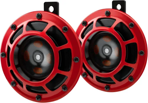 Miniatura 2 de Kit HELLA 003399801 Supertone de dos bocinas super tono de tono alto/bajo de 12 V con soporte