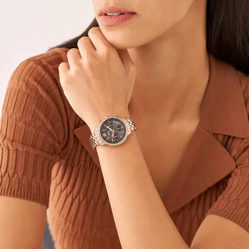 Miniatura 4 de Fossil Neutra - Reloj cronógrafo de cuarzo de acero inoxidable para mujer