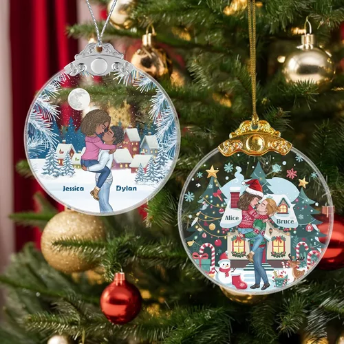 Miniatura 7 de Adorno de Navidad personalizado 2025 con tu foto, adorno de cara personalizada con foto 2D de acrílico para decoración de árbol de Navidad, Adorno