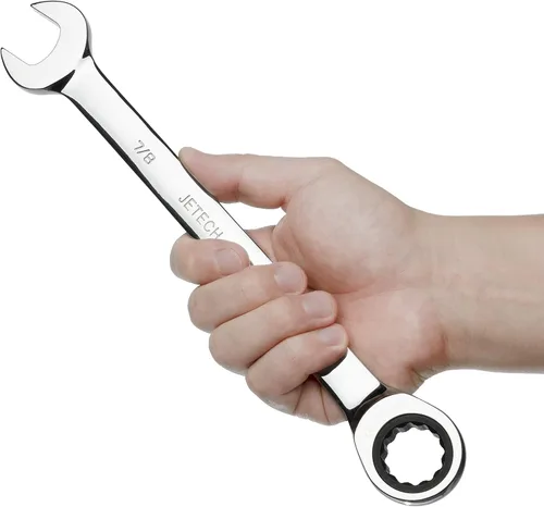 Miniatura 5 de Jetech Llave combinada de trinquete de 7/8 pulgadas (paquete de 6), llave de engranajes de grado industrial con diseño de 12 puntos, trinquete de 72