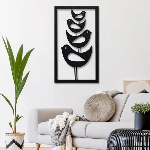 Miniatura 6 de Arte de pared de metal, decoración de pared de pájaros de metal, pájaros apilados modernos de mediados de siglo, arte de pared de pájaros de metal