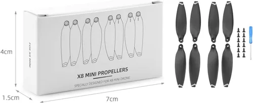 Miniatura 7 de Hélice de repuesto para FIMI X8 Mini/Mini V2 de bajo ruido, peso ligero, accesorio de ala de cuchilla plegable, kit de tornillos de repuesto