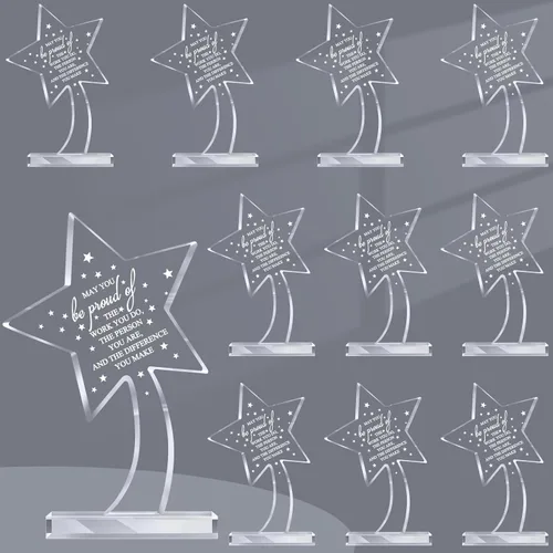 Miniatura 10 de Bucherry 10 piezas de premios de agradecimiento para empleados para compañeros de acrílico, trofeo de agradecimiento, puede que esté orgulloso