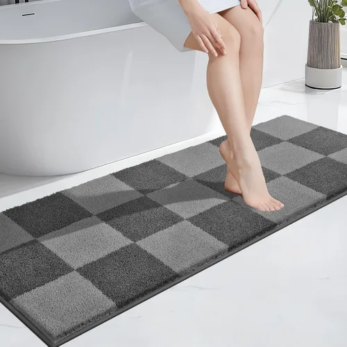 Miniatura 23 de PURRUGS Alfombra de baño antideslizante lavable a máquina 20 x 30 pulgadas, tapete de baño súper absorbente y de secado rápido, alfombra de baño