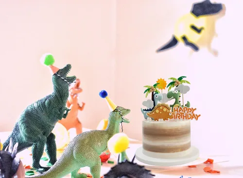 Miniatura 5 de 10 piezas de decoración de pastel de dinosaurio, decoraciones de pastel de dinosaurio, decoraciones de pastel para fiesta temática de dinosaurios