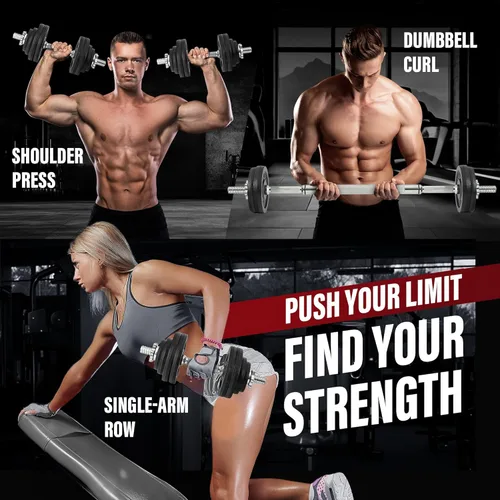 Miniatura 6 de Yes4All Old School Adjustable Dumbbell Set with Weight Plates, Star Lock Collars/Connector, 40lbs to 200lbs Adjustable Weight Plates Set