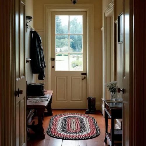 Super Area Rugs PLY01 - Alfombra trenzada ovalada ovalada de 2 x 3 pies, color negro, para entrada, cocina, baño, reversible, rústica, campestre,