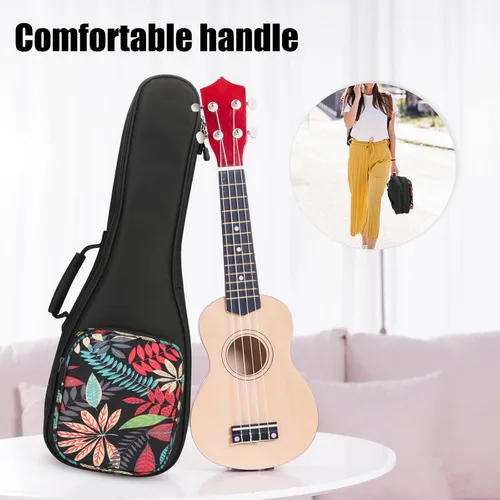 Miniatura 2 de MUINS Estuche para ukelele, 21 23 26 30. Estuche duradero y colorido para ukelele con acolchado más grueso para soprano, concierto, tenor con dobles