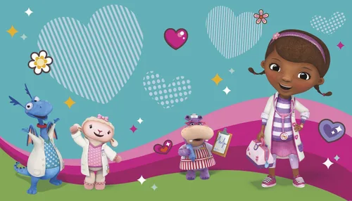 Miniatura 2 de RoomMates JL1396M Doc Mcstuffins And Friends - Papel pintado extraíble activado por agua - 10.5 pies x 6 pies