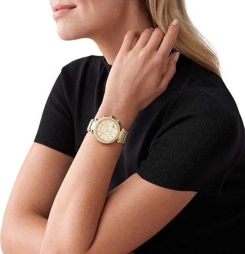 Miniatura 5 de Michael Kors - Reloj Parker de acero inoxidable con detalles de diamantes