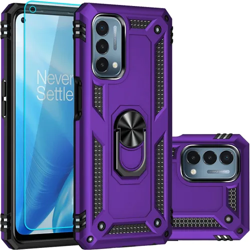Miniatura 8 de Funda para OnePlus Nord N200 5G, con protector de pantalla, [grado militar] 16 pies, cubierta probada contra caídas con soporte magnético