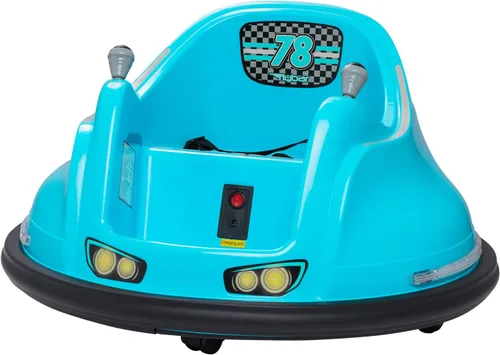 Flybar FunPark 6V Coche de Parachoques – Juguete Eléctrico de Paseo de 360° con Luces LED, Cinturón de Seguridad, Parachoques Blandos – Coche de 6 V