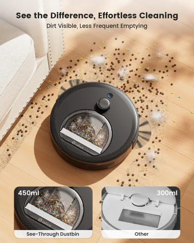 Miniatura 6 de Lefant - Robot aspirador y limpiador LiDAR, con recipiente de polvo visible de 450ml, evitación de obstáculos PSD mejorada de 190°, limpieza
