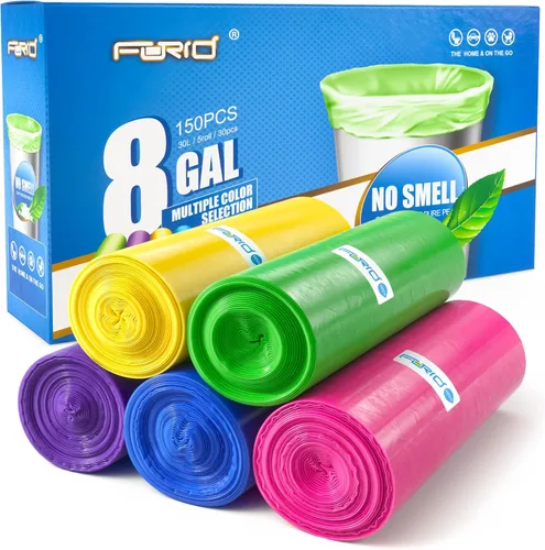 Miniatura 12 de Forid Bolsas de basura pequeñas para baño, bolsas de basura de 2.6 galones, sin perfume, extragruesas y fuertes, para latas de basura para el hogar