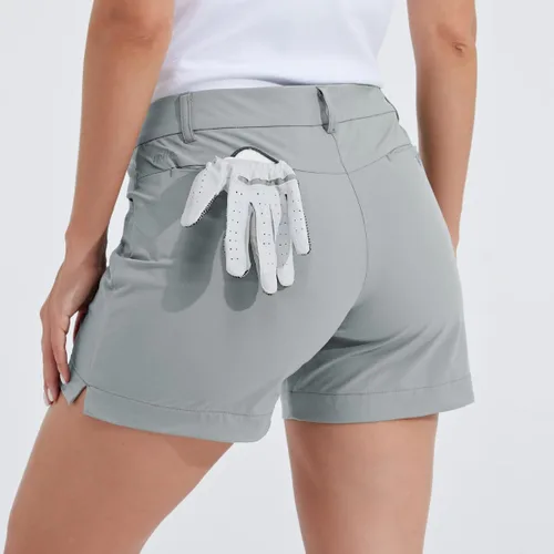 Miniatura 57 de Willit Pantalones cortos de golf de 4.5 pulgadas para mujer, de secado rápido, casuales, con bolsillos, resistentes al agua