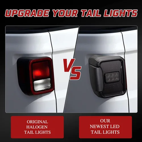 Miniatura 2 de BUNKER INDUST Luces Traseras LED Compatibles con Jeep Gladiator JT 2020-2025, Lámpara Trasera Ahumada Luz de Freno Luz de Señal de Giro Luz