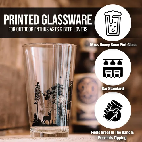 Miniatura 6 de Vasos de Pinta de Black Lantern – Vasos de Cerveza para Entusiastas de la Cerveza Artesanal - Juego de Dos Vasos de 16 oz. - Vasos de Cóctel