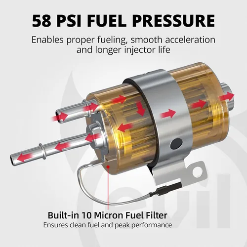 Miniatura 3 de EVIL ENERGY Filtro Regulador de Combustible 58 PSI compatible con LS Swap EFI Conversion C5