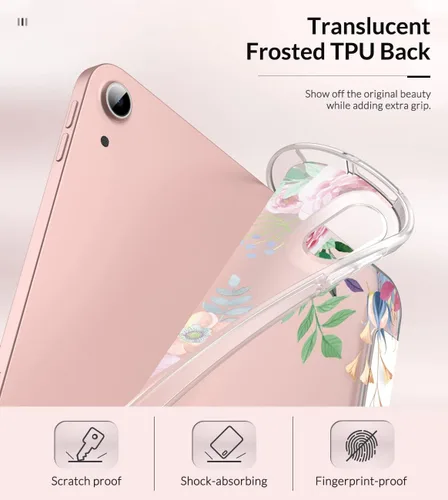 Miniatura 4 de MoKo para iPad Air de 11 pulgadas, funda para iPad Air de 7ª/6ª generación M3/M2 2025/2024, iPad Air de 5ª/4ª generación de 10.9" 2022/2020, Rojo