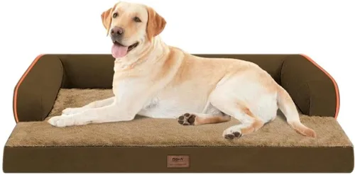 Miniatura 43 de Cama ortopédica impermeable para perros pequeños, cama para perros de tamaño mediano, cómoda cama para mascotas y gatos con lados, funda extraíble