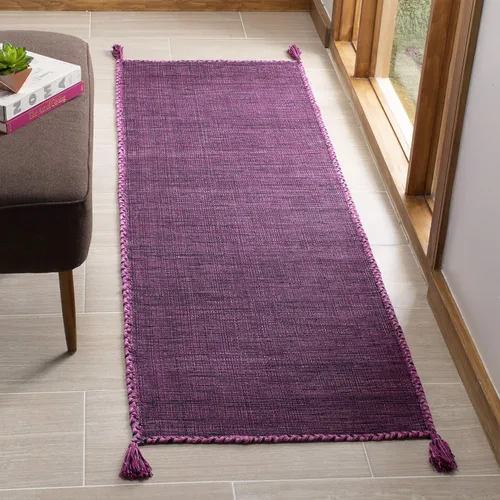 Miniatura 17 de SAFAVIEH - Alfombra decorativa de la colección Montauk, 2 x 3 pies, color beige y negro, tejido plano de algodón hecho a mano con borlas