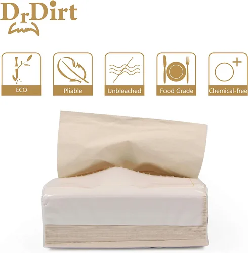 Miniatura 3 de DrDirt Toallas faciales de bambú de papel a granel, 36 paquetes de repuesto sin perfume, mini paquetes de viaje de 3 capas, 110 unidades, 110 hojas