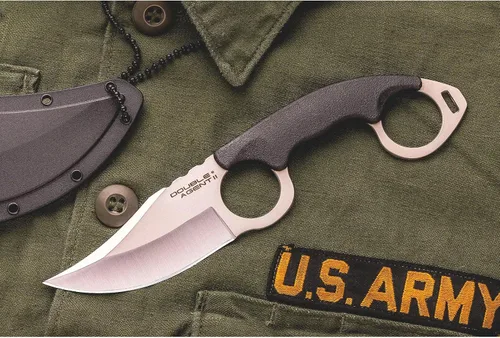 Miniatura 6 de COLD STEEL Double Agent II Plain Edge Durable Lightweight Japanese AUS8A Steel Clip Point Shape 3" Fixed Blade Tactical Outdoor Hunting Knife
