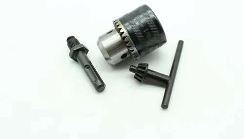 Miniatura 6 de TMAX Adaptador de mandril sin llave de plata vástago hexagonal de 1/4 pulgadas a broca convencional o microtamaño 1/32 pulgadas a 1/4 pulgadas