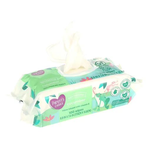 Miniatura 5 de Toallitas para bebés con aroma a pepino, 900 unidades, infundidas con vitamina E, libres de fenoxietanol, parabenos, tintes, ftalatos y alcohol