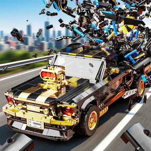 Miniatura 3 de 1:10 MOC Sports GTRS - Bloques de construcción de automóviles, juguetes para niños o adultos, juego de construcción modelo de coche de carreras