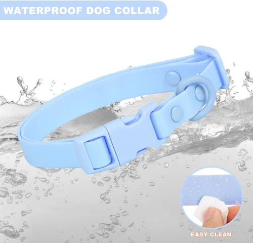 Miniatura 3 de FEimaX Collar de silicona impermeable para perro ajustable y resistente al olor, fácil de limpiar para perros grandes, medianos y pequeños, collares