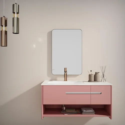 Miniatura 7 de VocalStar - Espejo de baño negro para pared, espejo de tocador de pared de baño con marco de metal rectangular redondeado de 24 x 36 pulgadas